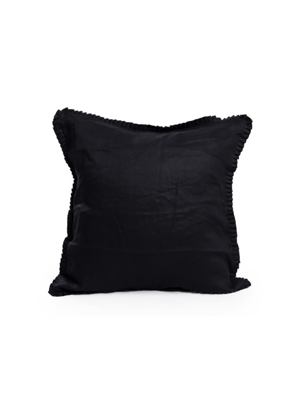 Italian Linen Euro Cushion Cover in Black by Kim Soo Bali SocietyA