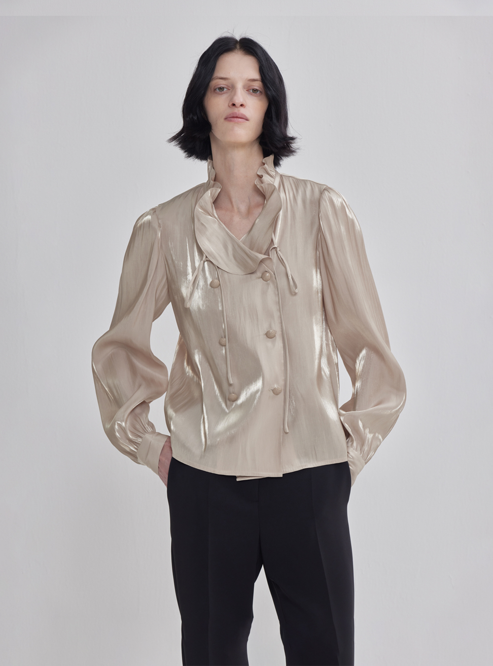 美品INSCRIRE Shirring Blouse 36 美品INSCRIRE Shirring Blouse 36