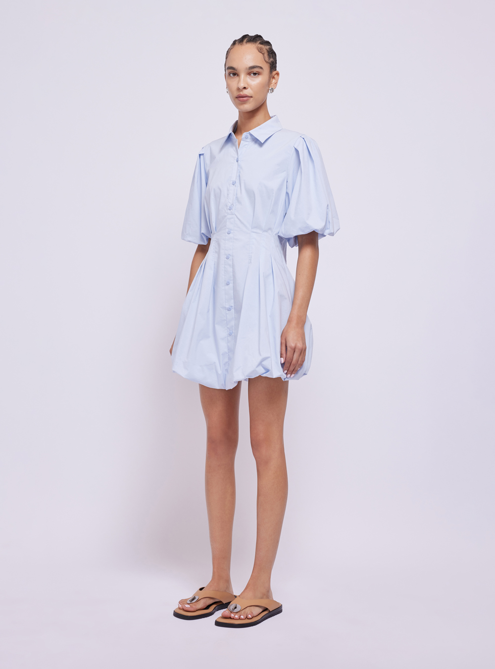 Cleo Balloon Pintuck Mini Dress - societyA