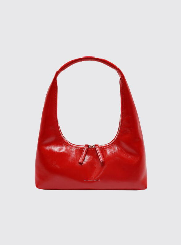 Hobo Shoulder Apple Red Crinkle