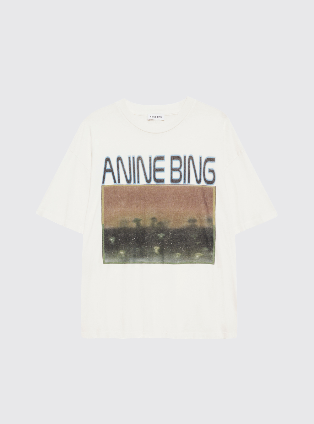 Cade Tee Mushrooms in Off White by ANINE BING - societyA