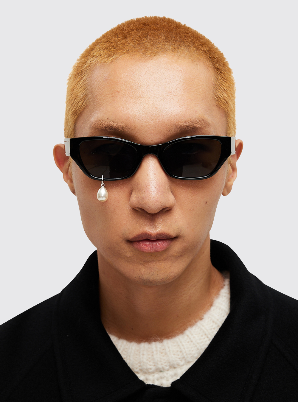 Pearl Tear Cat-Eye Sunglasses by Kimhekim - societyA