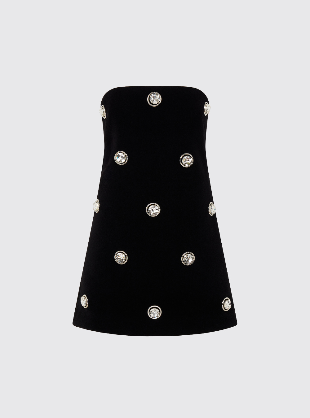Crystal Claw Embroidered Detail Asymmetric Dress by David