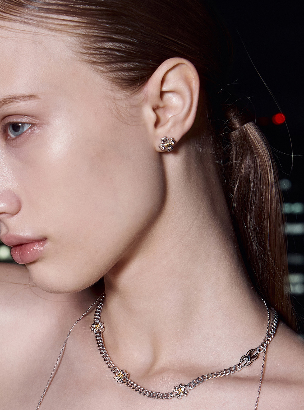 ピアス SSIL Flat Clover Studs Clover Studs Earring by SSIL - societyA