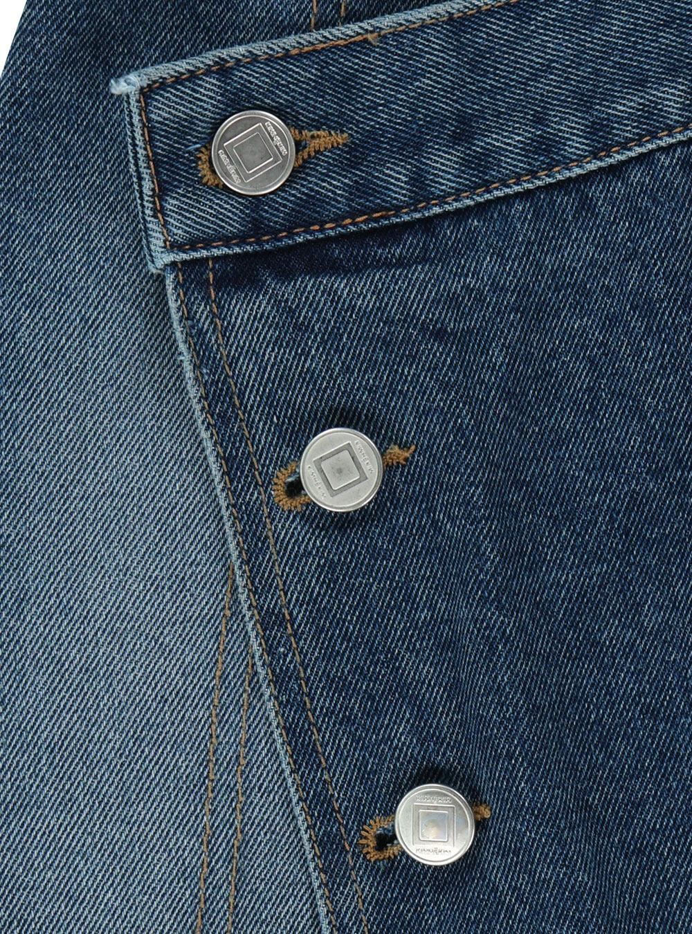 ■KIMHEKIM■ キムヘキム Chic Pocket Wrapped Denim Skirt Pocket Wrapped Denim Skirt by Kimhekim - societyA