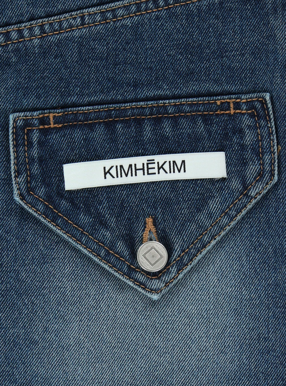 Pocket Wrapped Denim Skirt by Kimhekim - societyA