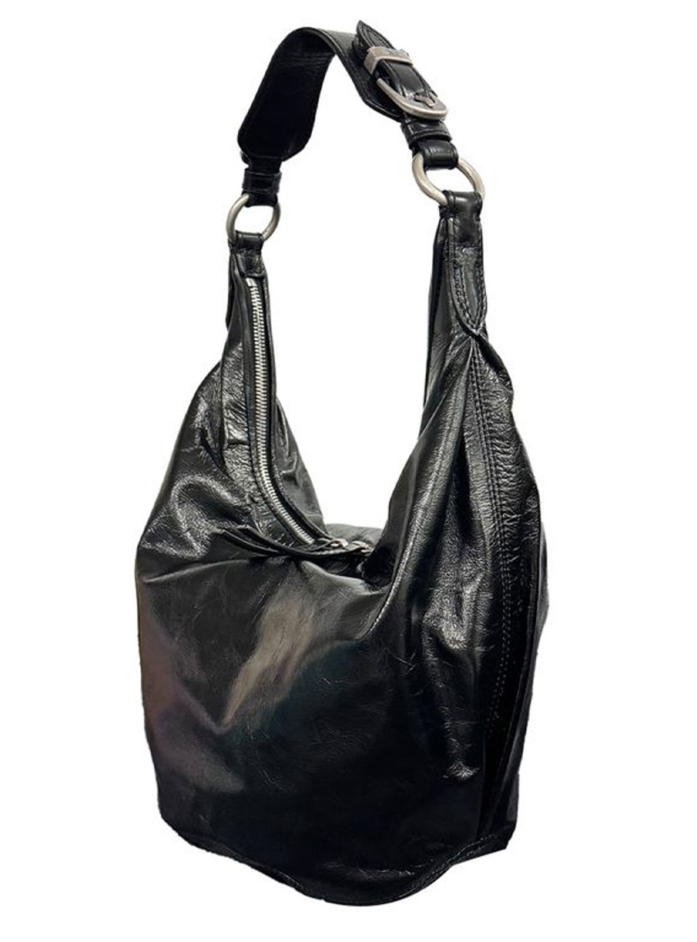 [Margesherwood ] /☆HOBO SHOULDER/llic grey foiled plain Hobo Shoulder Bag by Marge Sherwood | Hills Dry Goods