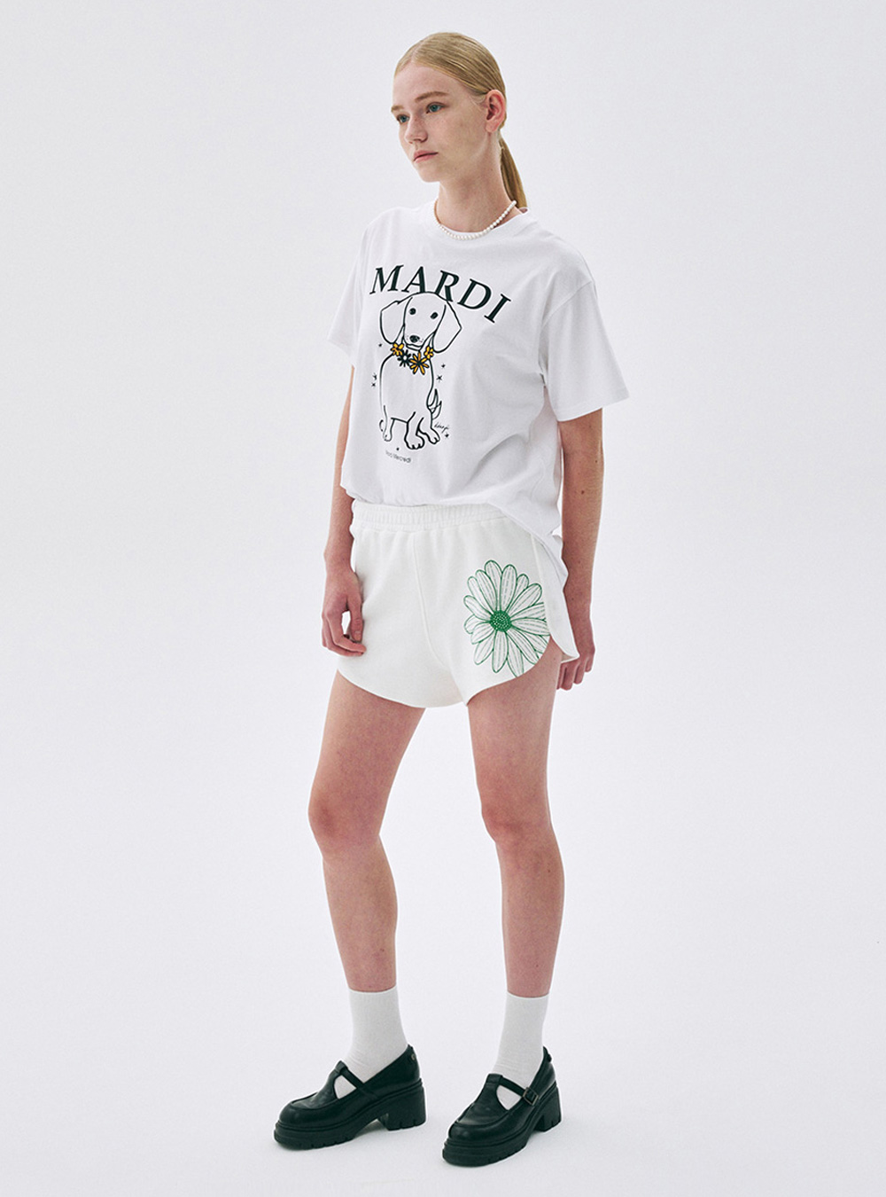 ●Mardi Mercredi●ACTIFS/SWEAT SHORTS ROUNDI WAPPEN_OATMEAL MARDI MERCREDI ACTIF – SeoulSeoul