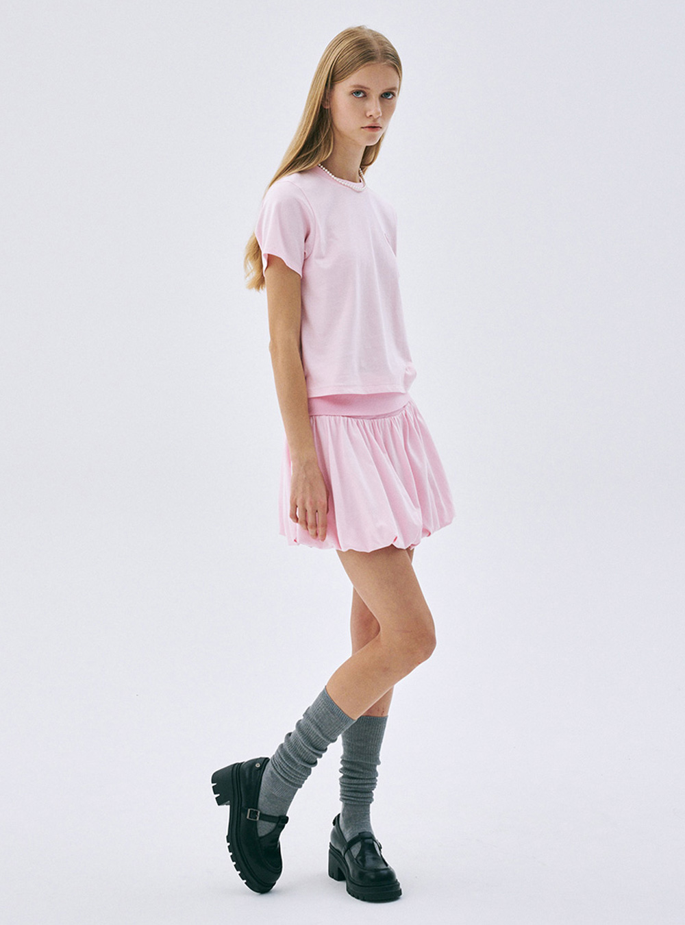 【Mardi Mercredi】 VOLUME MINI SKIRT Volume Mini Skirt in Pink by Mardi Mercredi - societyA