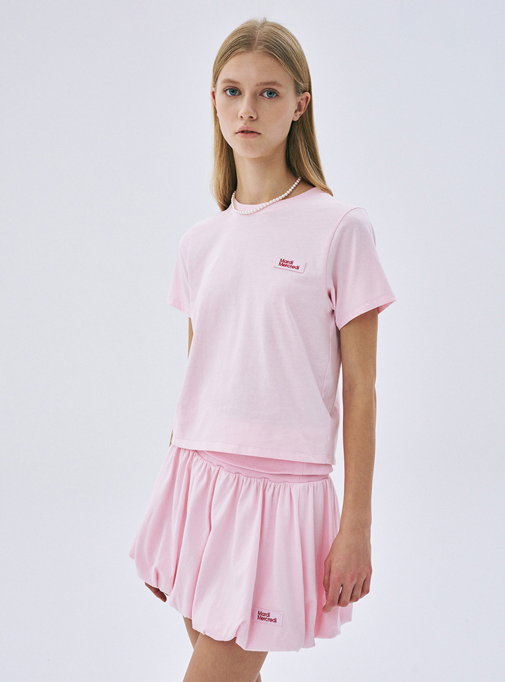 【Mardi Mercredi】 VOLUME MINI SKIRT Volume Mini Skirt in Pink by Mardi Mercredi - societyA
